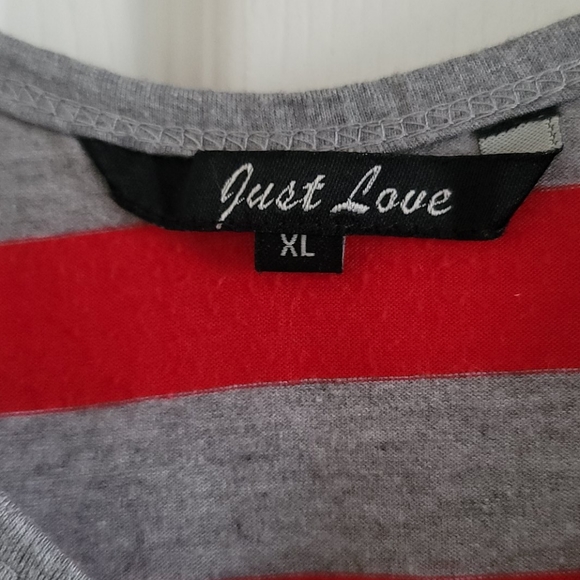 Red & Grey Striped Maxi Dress - Picture 2 of 2